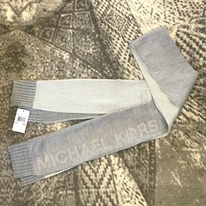 Michael Kors Grey and Silver Embellished Scarf